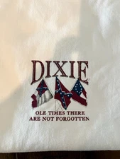 Sea Dog Tee Shirt XL Dixie Old Times There Are Not Forgotten Oversized USA Cream