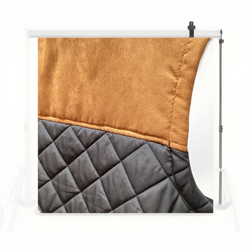 Victory Sportwear Faux Fur Trim color Blocking Quited Seude Like Hunting Vest - Picture 5 of 8