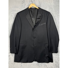 Trussini Etichetta Platino Mens Black Wool Tuxedo Jacket Made in Italy 58 48R