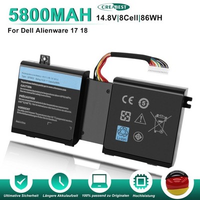 14.8V 2F8K3 0KJ2PX G33TT Akku Für Dell Alienware 17 R1 18 R1 R1M18X-R3 Batterie