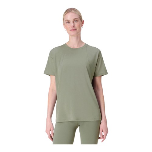 Sweaty Betty Soft Flow Studio Wrap Back T-Shirt Willow Green women's size large