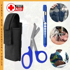 2 Piece BLUE EMT Set With Case Paramedic Nursing EMS Emergency German Grade