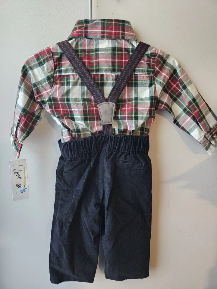 Carter's Toddler Boys 3-Piece Holiday Set Size 6M Red Plaid - Image 4 of 4