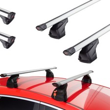 Für Mercedes C-Klasse W204 4-Tür 07-12 Silber Aluminium Dachträger Fixpunkt