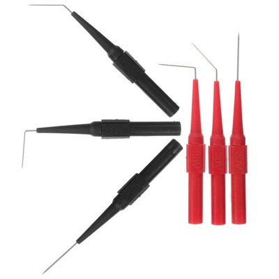 6 Pcs Copper Piercing Test Probes Multimeter Needle Tips 0.7mm Automotive Tools