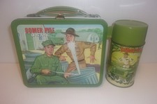 Nice Vintage 1966 Gomer Pyle USMC metal lunch box & Metal Thermos Hard to Find!