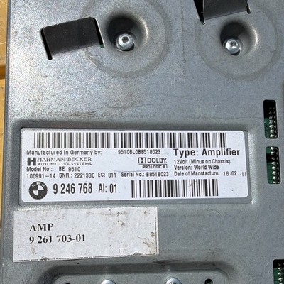 11 -16 BMWF06 F13 528i 535i 550i 640i TOP DSP Harman Kardon Amplifier AMP9246768
