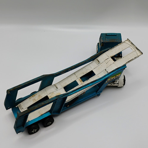 VTG Lesney Matchbox SuperKings K-3 K-10 Car Transporter w/ Courier Decals 1980 - Picture 6 of 10