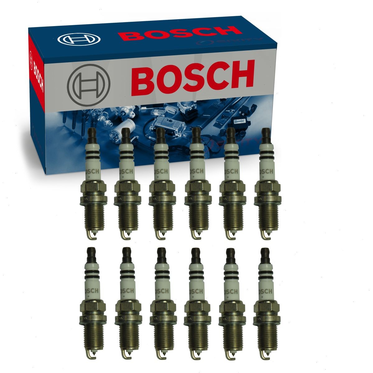 12 pc Bosch Double Platinum Spark Plugs for 1998-2002 Mercedes-Benz CL600 ph