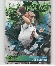 2021 Score Football Joe Burrow #B3 Breakthrough Insert