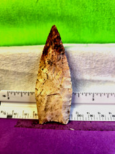 Artifact Beautiful clovis point made of Heat - treated flint from Pike co ILL.