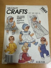 Vintage McCall  s 2862 Multi Size Dolls Clothes Pattern. New, Uncut, Complete.