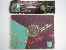 London 2012 Sports Collection 50p Fifty Pence Hockey Brilliant Uncirculated