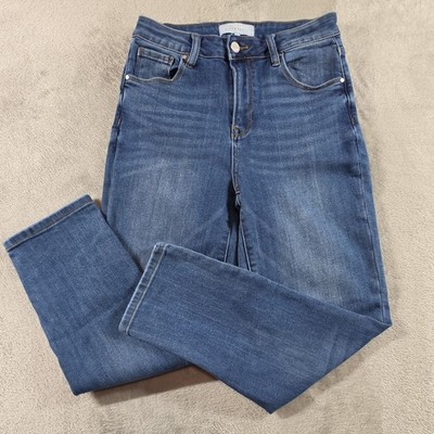 Risen Los Angeles Jeans Womens 7/28 High Rise Straight Blue