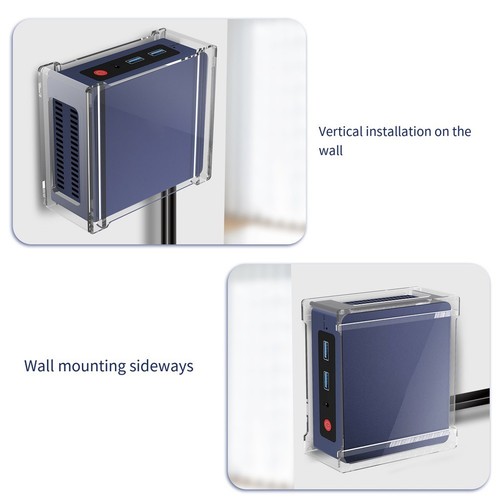 Transparent Acrylic Stand for Beelink S12Pro Mini PC Space Saving Design - Afbeelding 6 van 14
