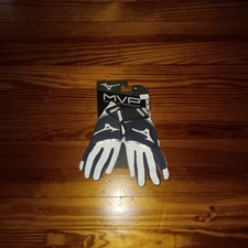 Pair of MIZUNO MVP Baseball Batting Gloves Size Youth Small - Gray - White