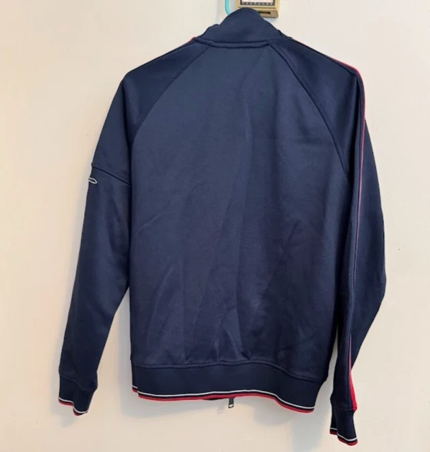 Ben Sherman Men's Golf Track Zip Up Jacket ~ Small ~ Blue~Side Red White Stripes - Image 4 of 4