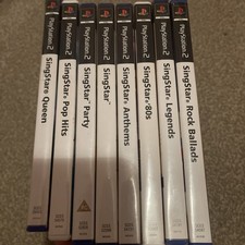Lot de 8 jeux PlayStation 2 PS2 Singstar en très bon état.