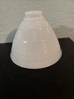 Vintage Milk Glass Torchiere Shade Lamp Featuring Waffle Pattern Parts Lamps
