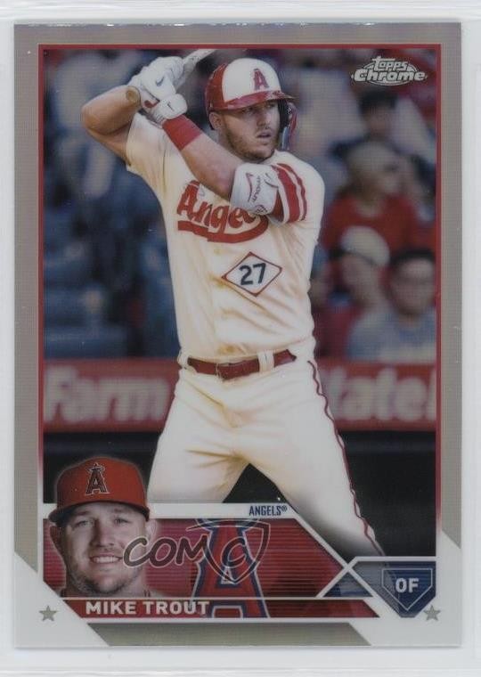 2023 Topps Chrome Refractor Mike Trout #27 10zi