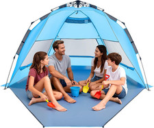 Tenda Da Spiaggia Campeggio, Parasole per 4 Persone, Tenda Da Sole Portatile Con