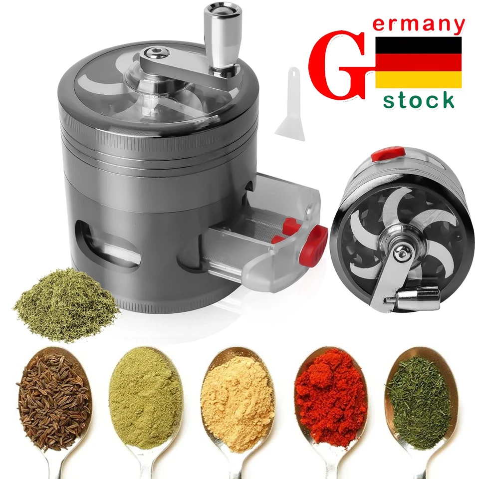 Hochwertiger Mini Metall Grinder, Kräutermühle, Kurbelmühle Gewürzmühle - Bild 3 von 4