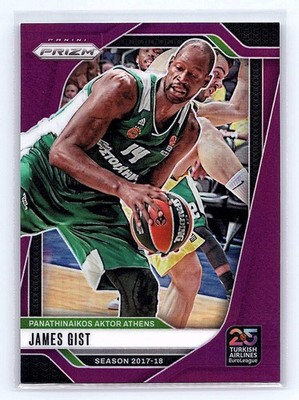 James Gist 2024-25 Panini Prizm EuroLeague #6 Purple Prizms #/99