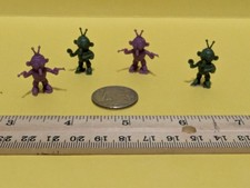 Martians 1960  s Giant Toys Hong Kong,4,Alien Figure Toy Lot, vintage, Used