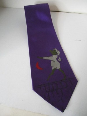 Vntg 90s Gruppo Di Capi GDC Vintage Neck Tie Italian Seep Walk Moon Silk