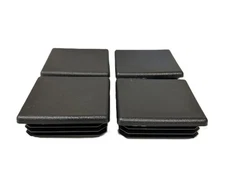 CAPLUGS SQR-2-10-14, 2" Black Plastic Plugs for Square Tubing, Pack of 4