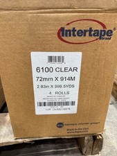 Intertape 6100 Clear Packing Tape 72mm X 914M 4 Rolls 3" x 1000 Yards