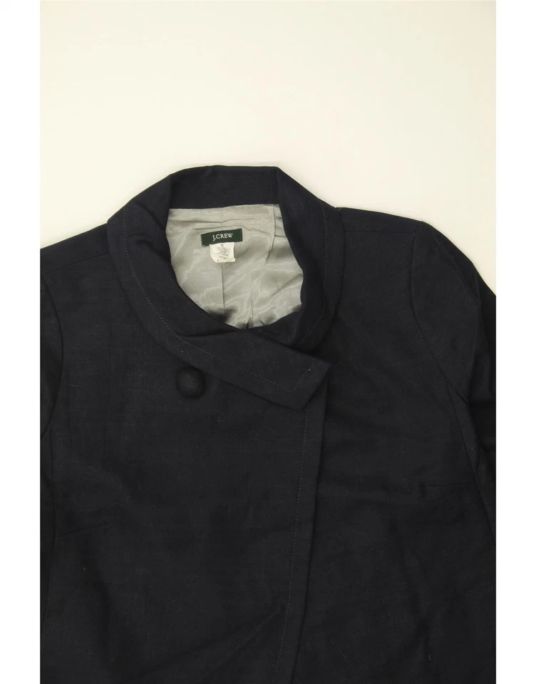 J. CREW Womens 1 Button Blazer Jacket US 10 Large Navy Blue Cotton CS63 - Image 3 of 3