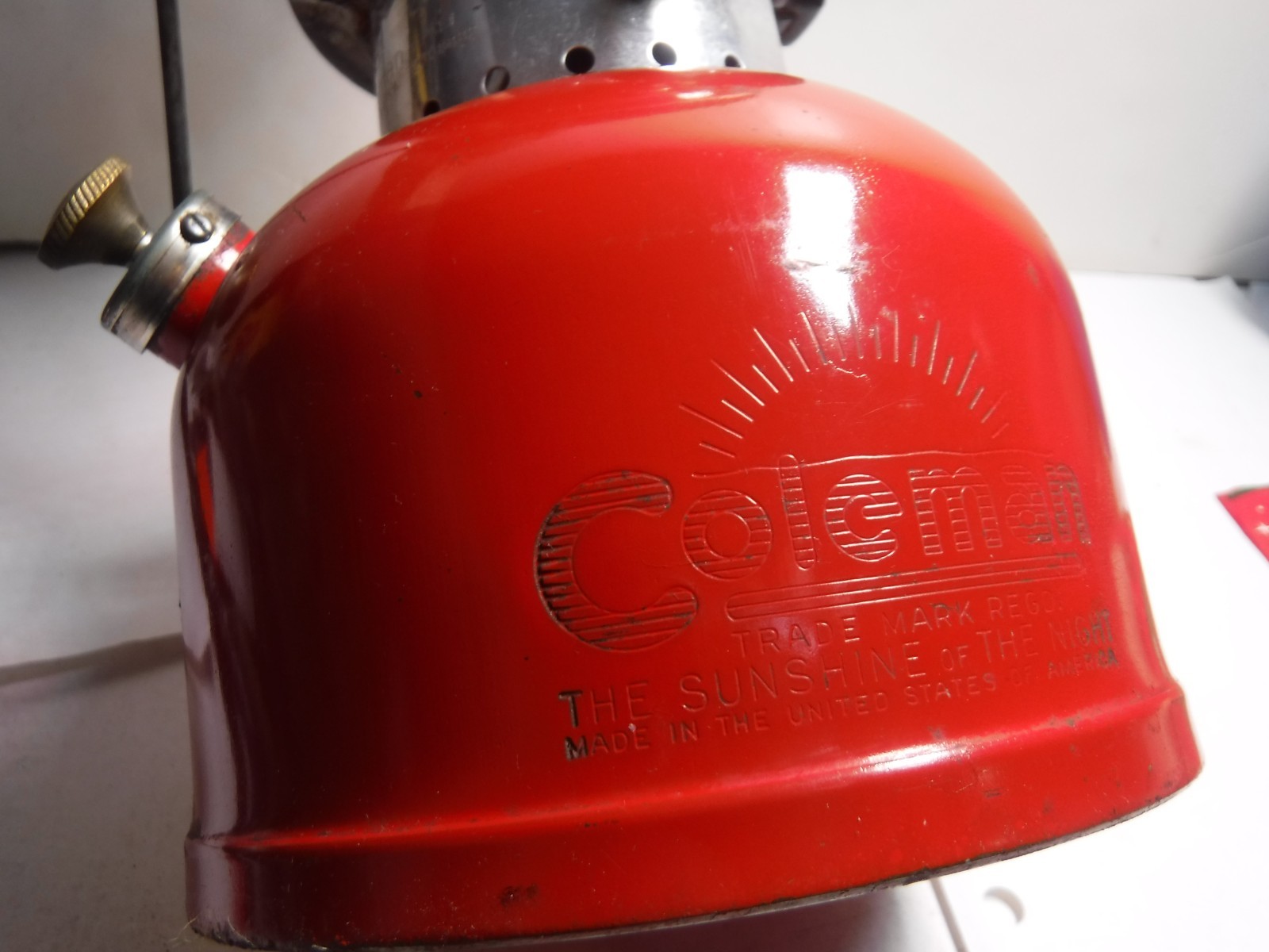 1955 Model 200A Red Coleman Gas Lantern “Sunshine of the Night”