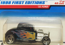 Hot Wheels 1998 First Editions ‘32 Ford #7/40 Black w/saw blade Wheels