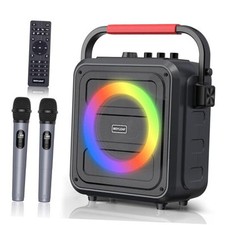 Karaoke Machine for Adults  Kids,Bluetooth Karaoke Speaker with Two Wireless