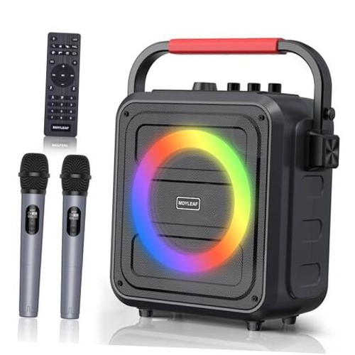 Karaoke Machine for Adults & Kids,Bluetooth Karaoke Speaker with Two Wireless - Picture 1 of 7