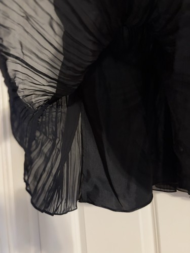 White House Black Market Boho Empire Taille Gr. L Akkordeonfalte V-Ausschnitt - Bild 5 von 11