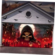 Large Halloween Garage Door Cover Halloween Garage Door Decorations Banner
