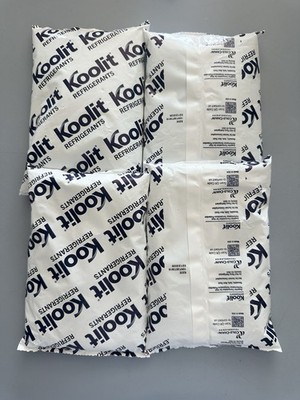 Koolit Ice Gel Refrigerant Cold Packs, 5.5'' x 8'' Each, Non-Toxic, Reusable