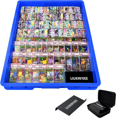 24 Pack Modular Card Risers for Display Cases,With Protective Carry Case,Black A