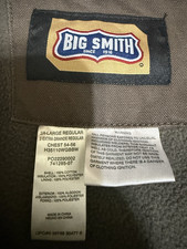 Big Smith Men's Hooded Full Zip Lined Work Jacket w/ Pockets Brown 3XL