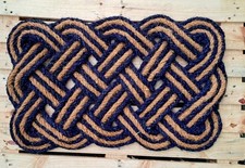 Zerbino Paglietto Intrecciato in Cocco con Fondo Antiscivolo Tappeto Barca Casa