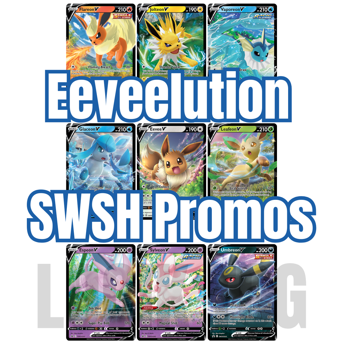 Eeveelution V SWSH Promos - 9 Card Set or Singles - Black Star