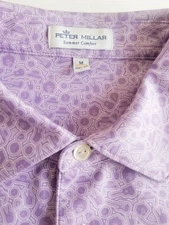 Peter Millar Summer Comfort Purple Medium Polo Shirt Embroidered TPC Summerlin