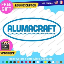 Fits AlumaCraft Wave Oval Sticker Decal Vintage Fishing Boat Aluma Water Craft