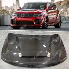 Real Carbon Front Hood Vented Bonnet Cover For 2011-2021 Jeep Grand Cherokee Srt