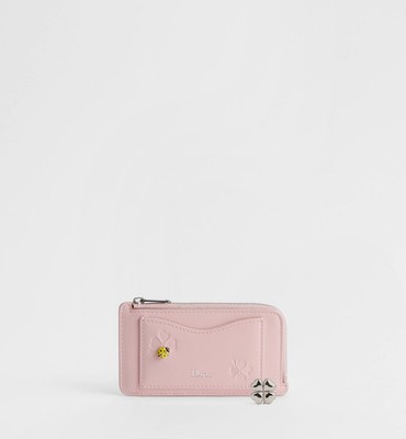 Dior Jardin Cosmos Zip Card Holder Japan Limited w/Clover charm
