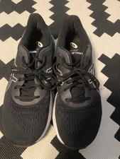 ASICS Herren Laufschuhe Sneaker Schwarz/Weiß Low Top Schnürung Mesh