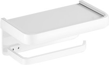Toilet Paper Holder with Phone Shelf, Adhesive or Screw Wall Mount Toilet