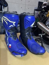 KUSHITANI Alpinestars Super Tech R Blue 44/28cm Racing Gloves Used